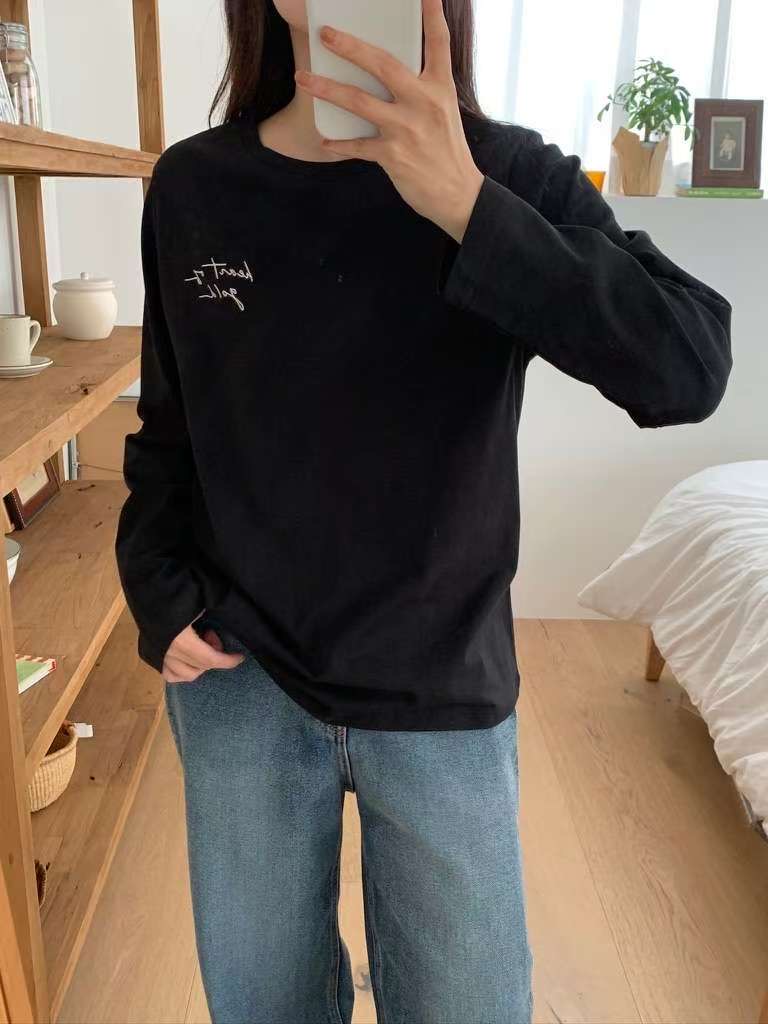 TDOUBLEJ韓國直郵㊣女裝新款熱賣推薦職業時尚25秋冬長袖T恤TDOUBLEJ長袖T恤