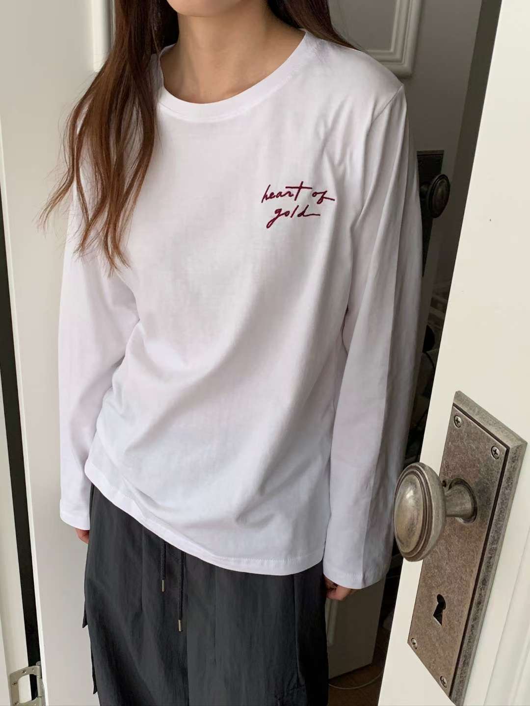 TDOUBLEJ韓國直郵㊣女裝新款熱賣推薦職業時尚25秋冬長袖T恤TDOUBLEJ長袖T恤圖色1