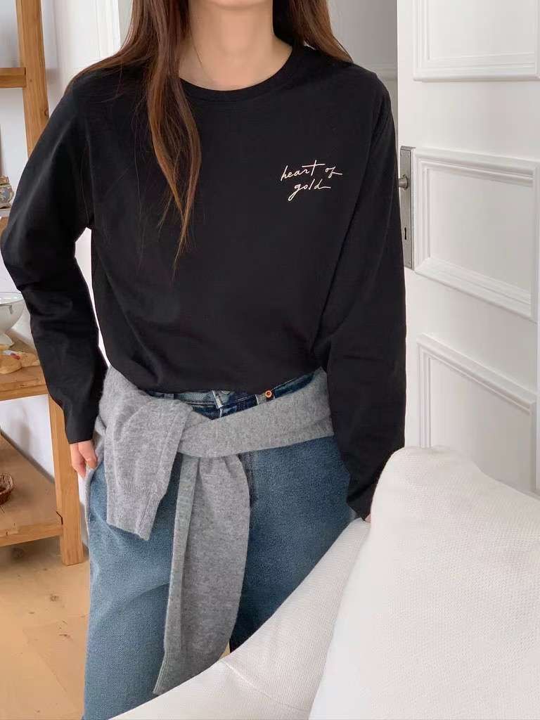 TDOUBLEJ韓國直郵㊣女裝新款熱賣推薦職業時尚25秋冬長袖T恤TDOUBLEJ長袖T恤圖色3