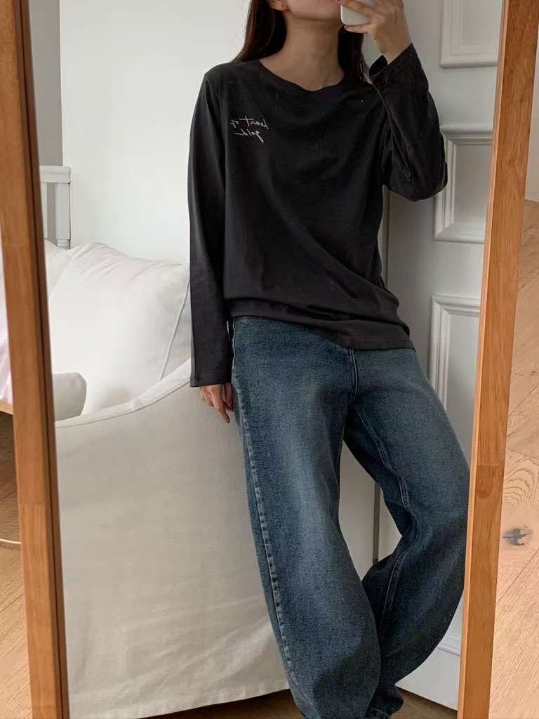 TDOUBLEJ韓國直郵㊣女裝新款熱賣推薦職業時尚25秋冬長袖T恤TDOUBLEJ長袖T恤圖色4