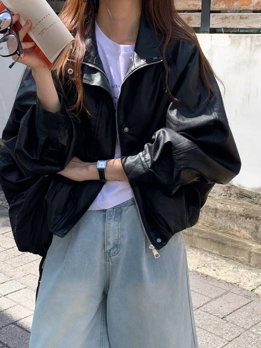 TDOUBLEJ韓國代購㊣女裝新品時尚熱賣25秋冬休閑職業推薦夾克TDOUBLEJ夾克圖色1