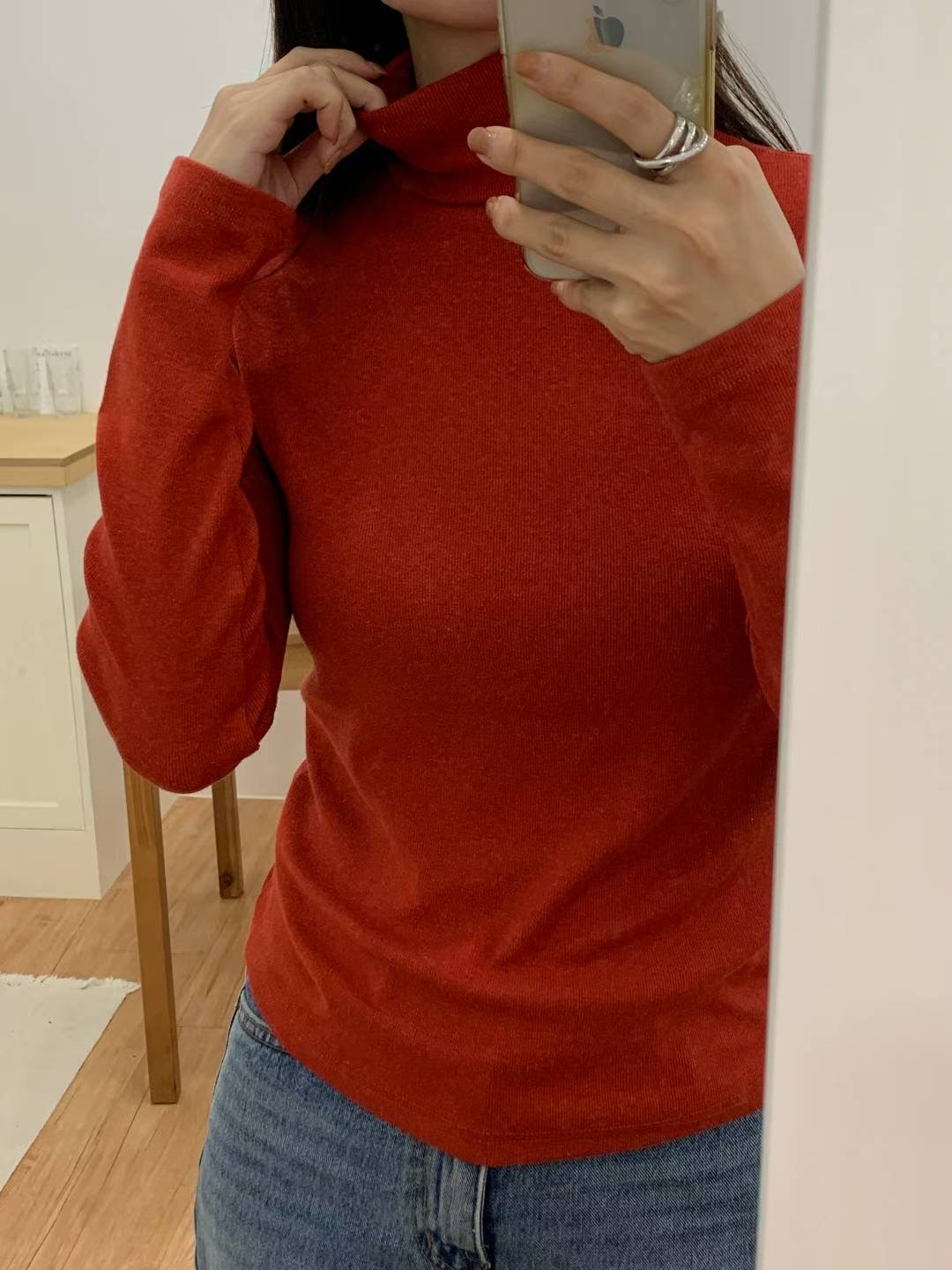 TDOUBLEJ韓國代購㊣女裝新款休閑25秋冬熱賣職業人氣長袖T恤TDOUBLEJ長袖T恤圖色4