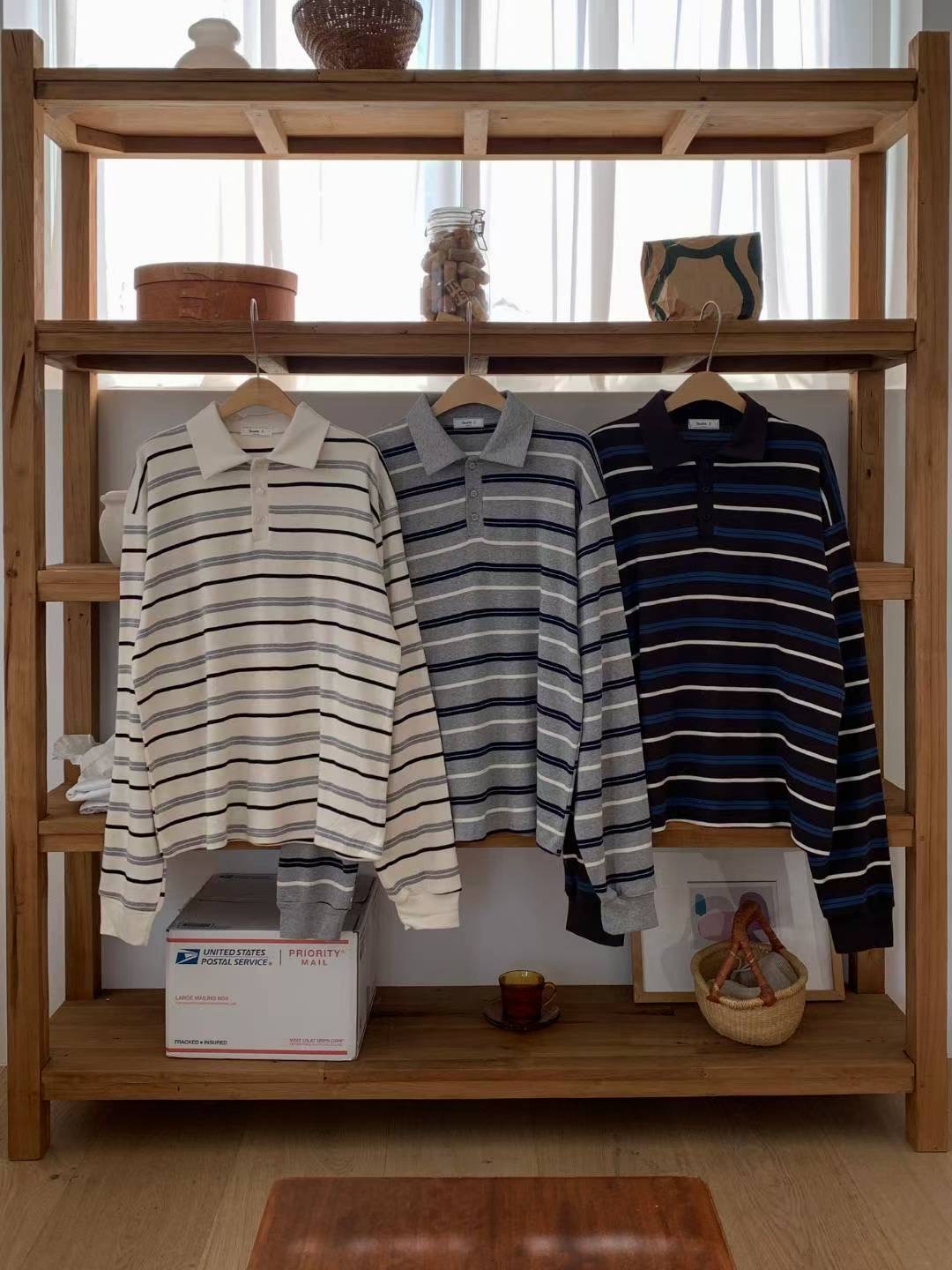 TDOUBLEJ韓國直郵㊣女裝新款人氣休閑推薦熱賣時尚長袖T恤紐扣TDOUBLEJ長袖T恤