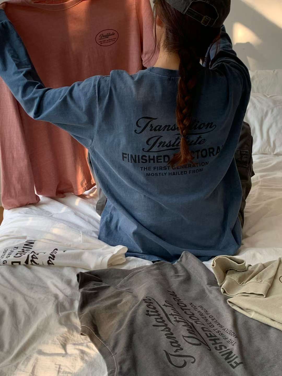 TDOUBLEJ東大門㊣直郵女裝新款時尚職業25秋冬推薦熱賣長袖T恤TDOUBLEJ長袖T恤