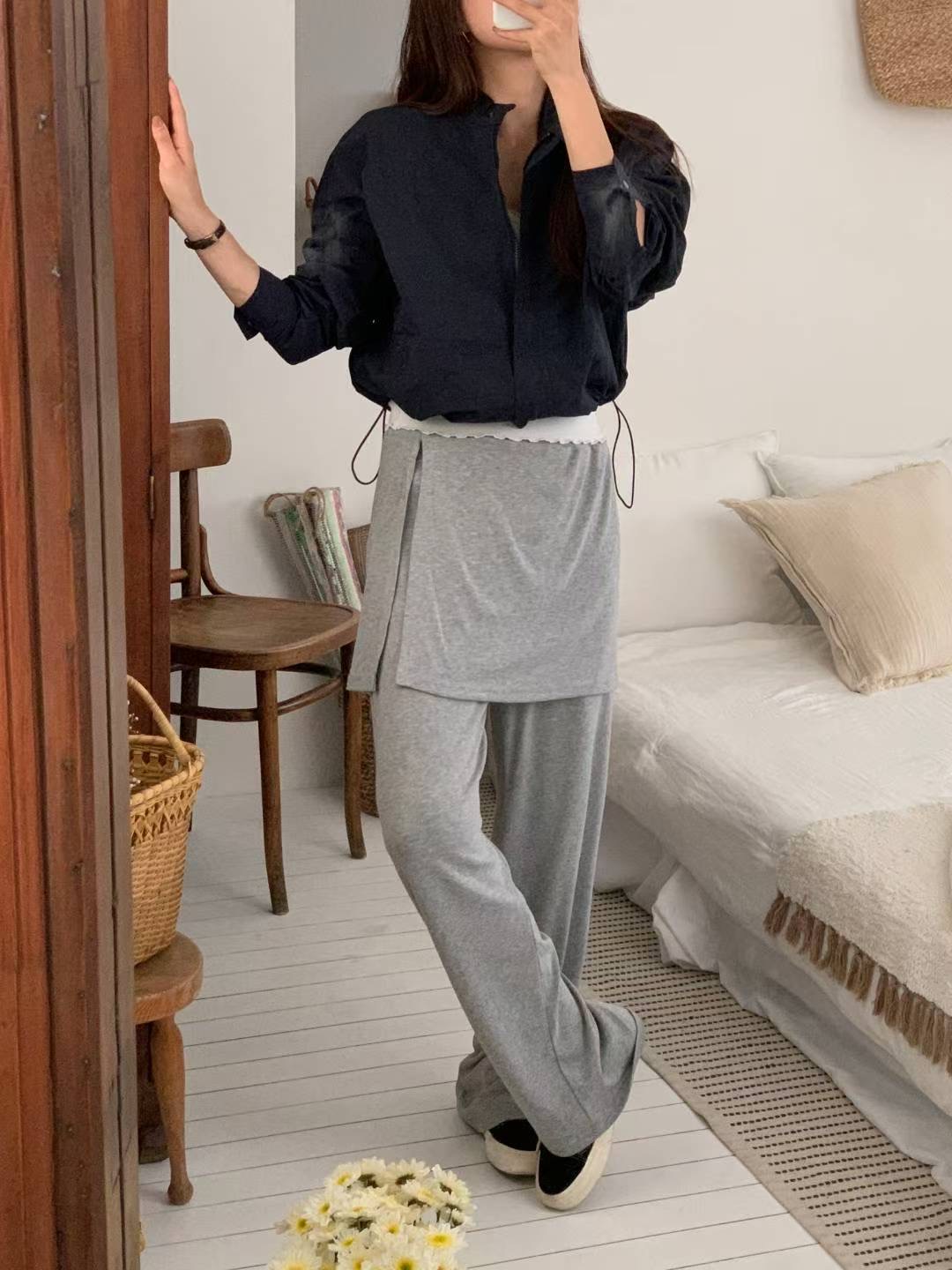 TDOUBLEJ東大門㊣代購女士新款25秋冬時尚休閑推薦人氣裙褲TDOUBLEJ裙褲圖色1