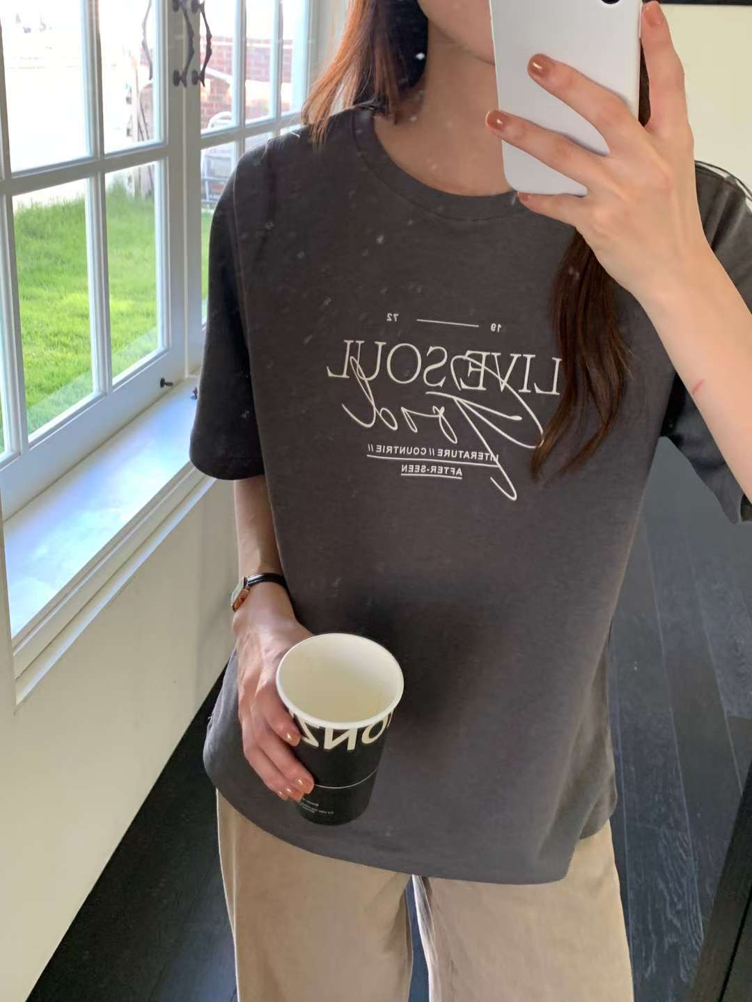 TDOUBLEJ東大門㊣直郵女裝新品時尚熱賣人氣25秋冬推薦休閑T恤TDOUBLEJT恤圖色3