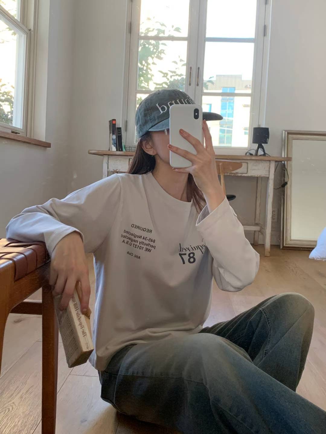 TDOUBLEJ東大門㊣代購女裝新款推薦時尚25秋冬職業長袖T恤短款TDOUBLEJ長袖T恤圖色4