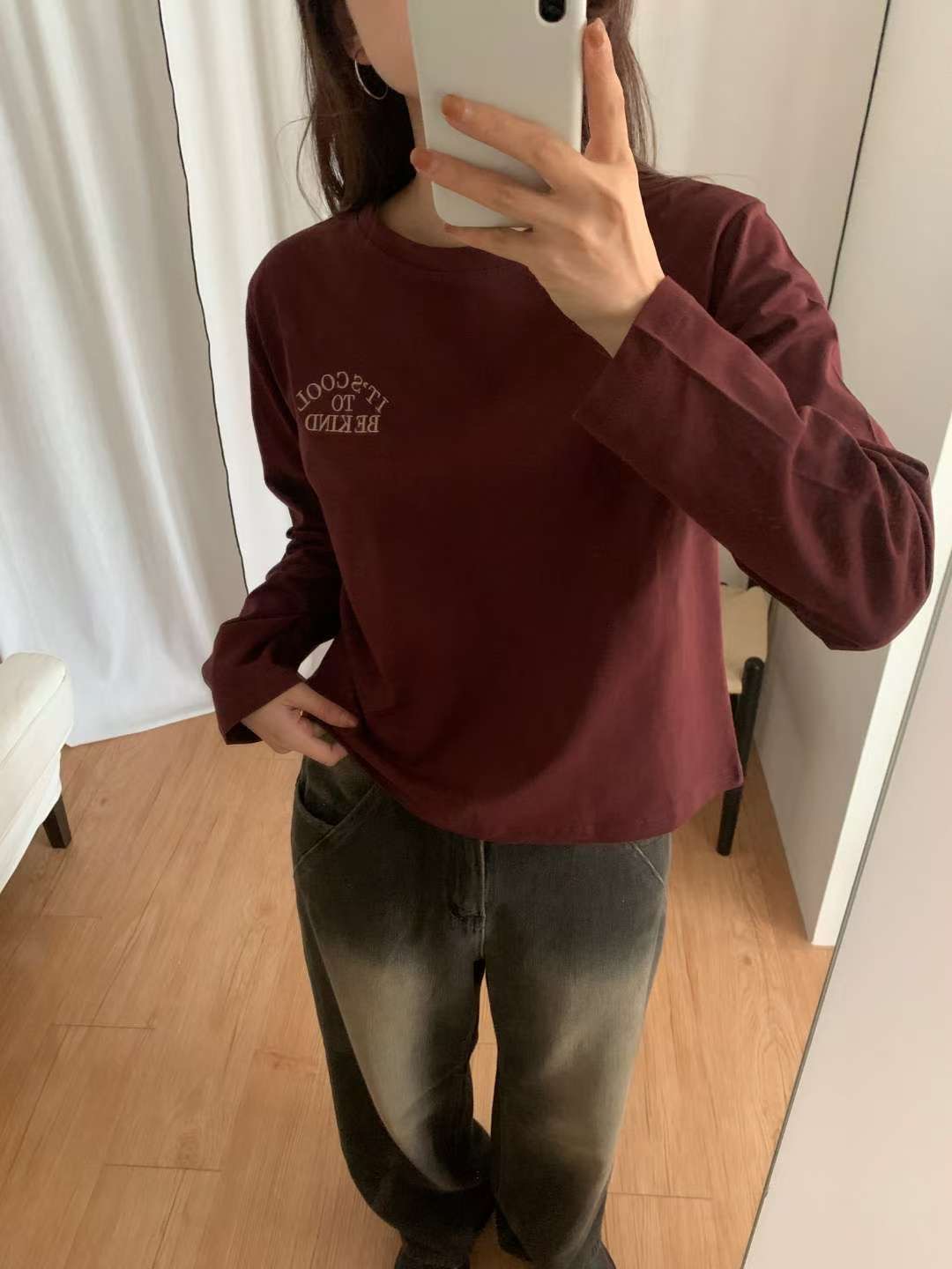 TDOUBLEJ東大門㊣代購女裝新款推薦休閑職業25秋冬人氣長袖T恤TDOUBLEJ長袖T恤圖色4