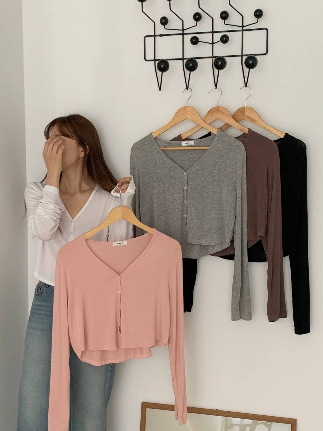 TDOUBLEJ東大門㊣直郵女裝新款職業人氣熱賣時尚長袖T恤柔軟TDOUBLEJ長袖T恤