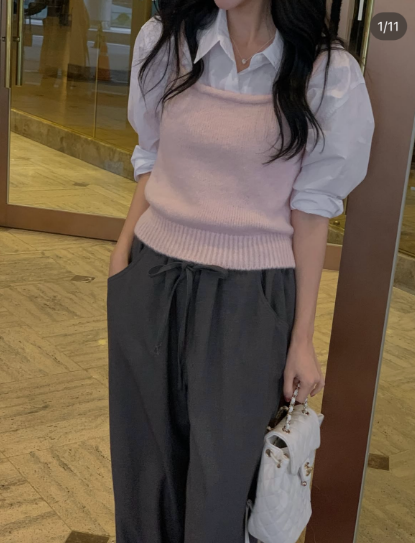 MIELLE-미엘르-OT韓國代購㊣女士新款人氣熱賣職業吊帶背心MIELLE-미엘르-OT吊帶/背心