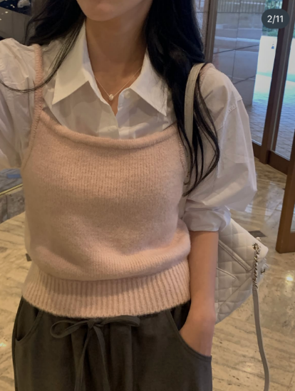 MIELLE-미엘르-OT韓國代購㊣女士新款人氣熱賣職業吊帶背心MIELLE-미엘르-OT吊帶/背心