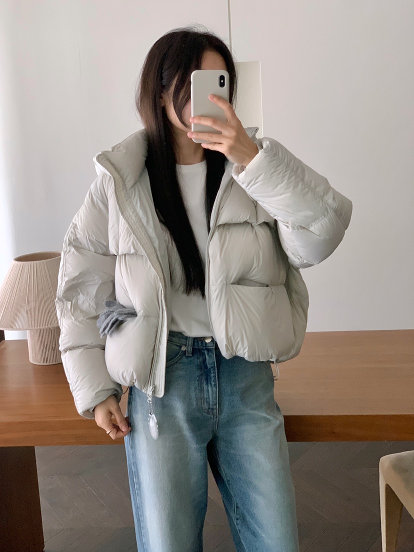 A P-STUDIO韓國代購㊣女士新品休閑時尚人氣短款羽絨服兜帽A P-STUDIO短款羽絨服