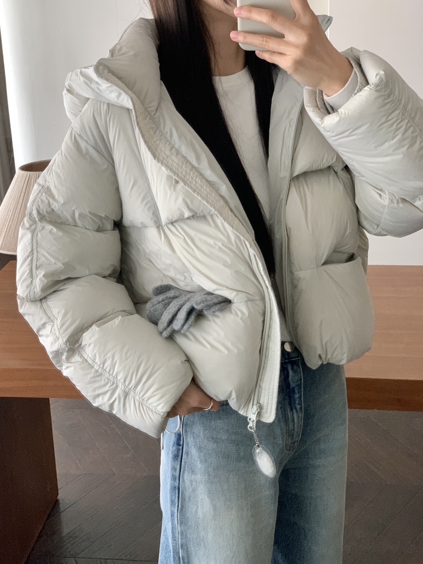 A P-STUDIO韓國代購㊣女士新品休閑時尚人氣短款羽絨服兜帽A P-STUDIO短款羽絨服