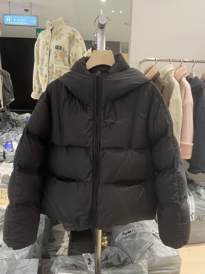 A P-STUDIO韓國代購㊣女士新品休閑時尚人氣短款羽絨服兜帽A P-STUDIO短款羽絨服圖色2