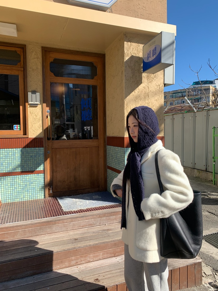 A Flan韓國代購㊣女士新款人氣職業推薦休閑時尚帽子圍巾連帽A:FLAN EDITION帽子