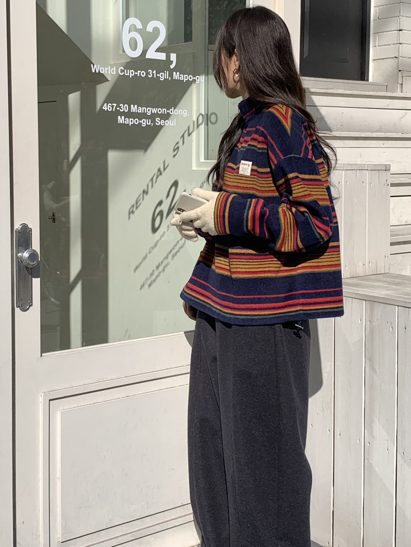 A P-STUDIO韓國直郵㊣女士新品職業休閑時尚真品25秋冬衛衣絨A P-STUDIO衛衣