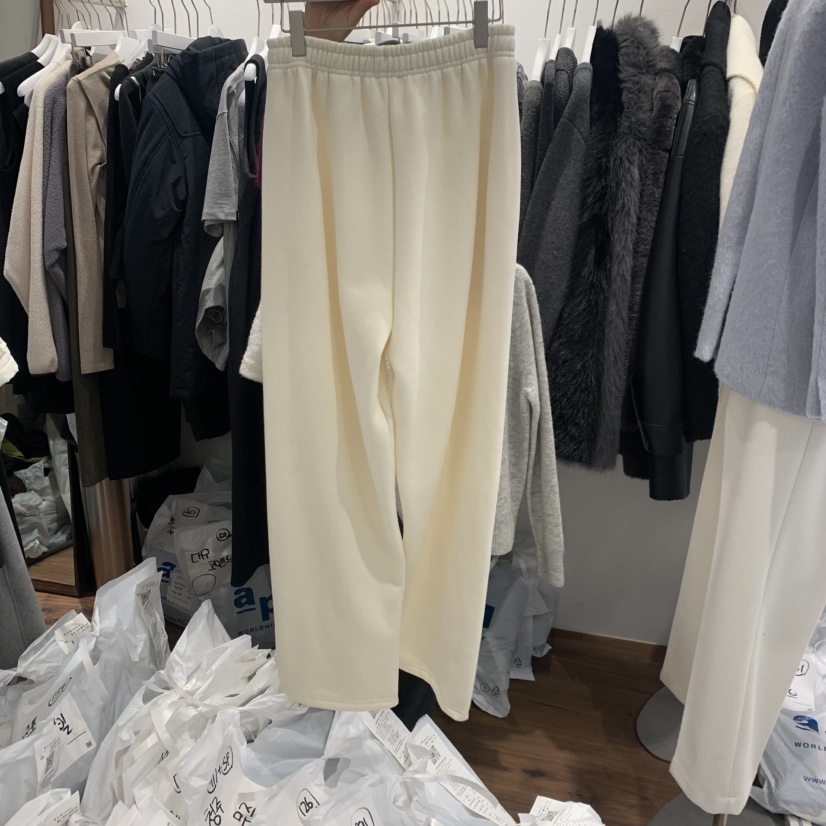 UNDERSTANDING東大門㊣代購女裝新品時尚25秋冬休閑褲加絨抓絨UNDERSTANDING休閑褲