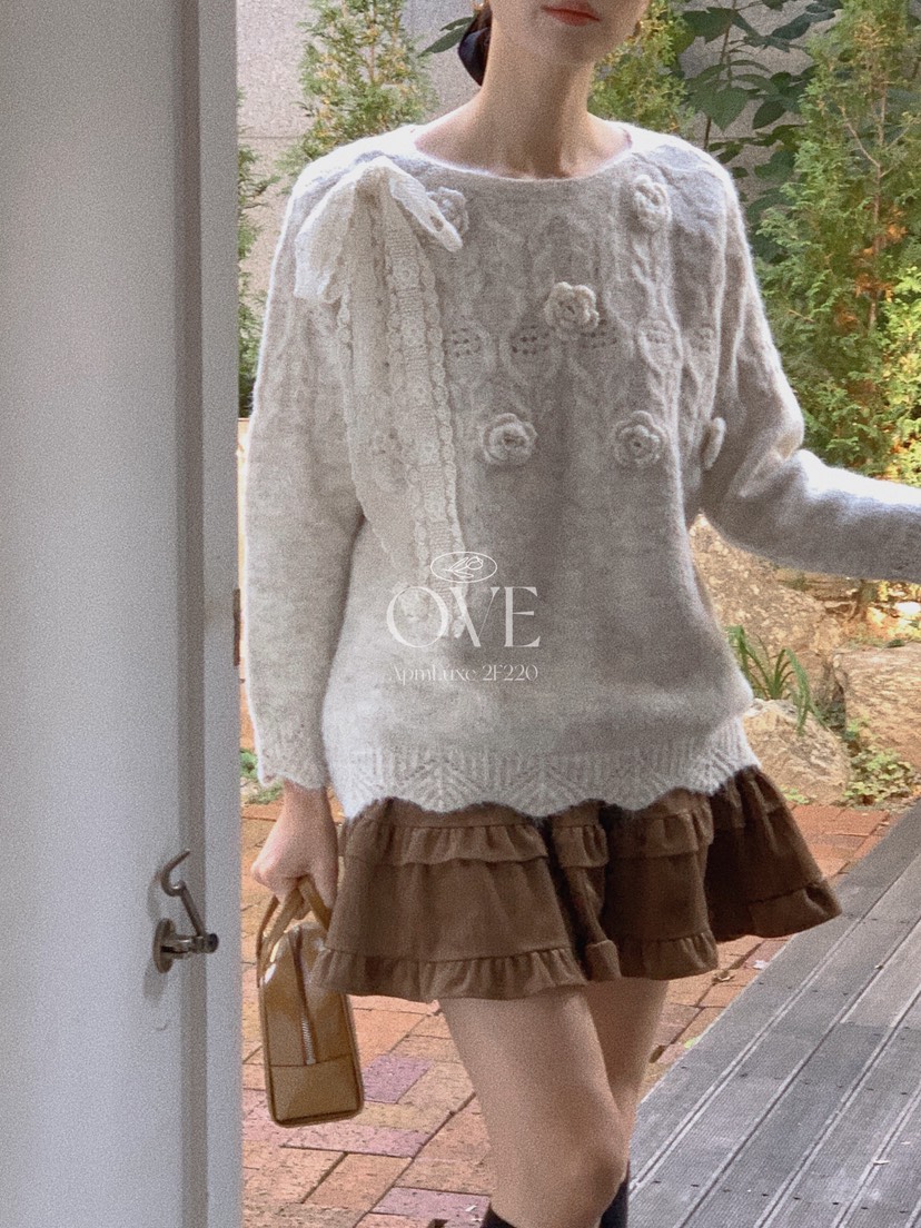 OVE東大門㊣代購女裝新款25秋冬休閑推薦職業時尚真品針織衫OVE針織衫