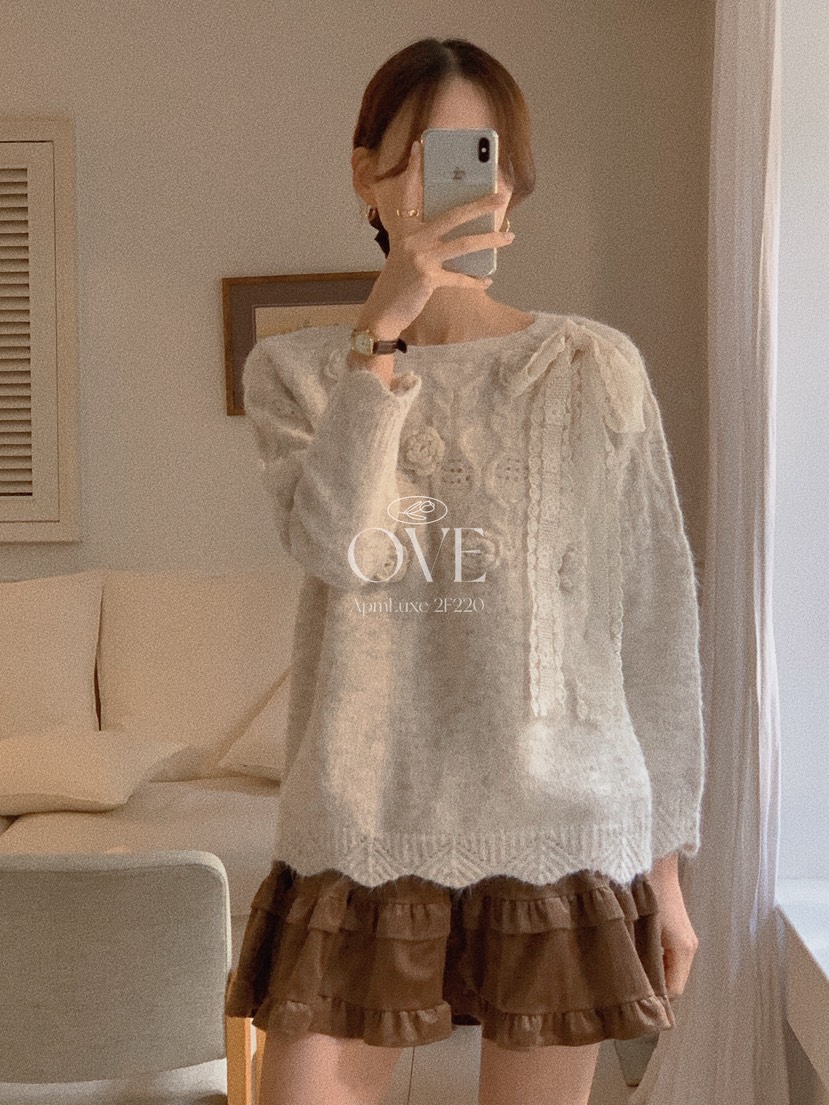 OVE東大門㊣代購女裝新款25秋冬休閑推薦職業時尚真品針織衫OVE針織衫