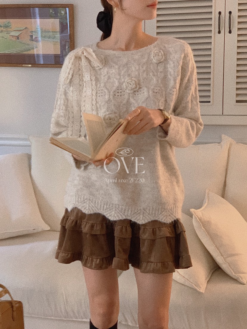 OVE東大門㊣代購女裝新款25秋冬休閑推薦職業時尚真品針織衫OVE針織衫