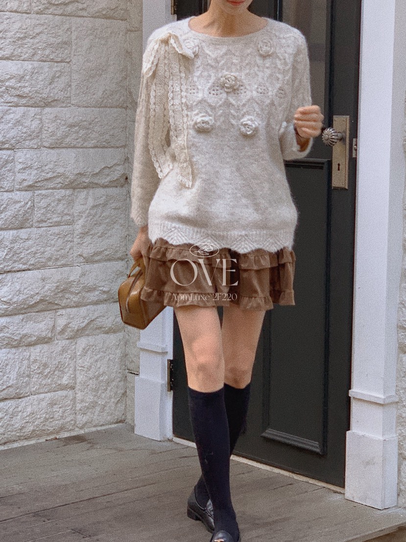 OVE東大門㊣代購女裝新款25秋冬休閑推薦職業時尚真品針織衫OVE針織衫