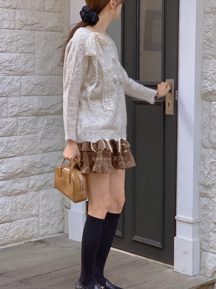 OVE東大門㊣代購女裝新款25秋冬休閑推薦職業時尚真品針織衫OVE針織衫