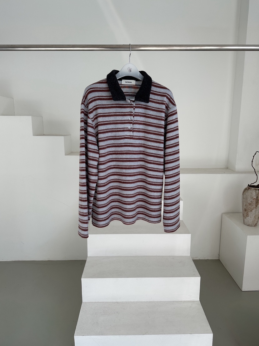 OATMEAL韓國直郵㊣女士新品休閑推薦真品職業人氣25秋冬長袖T恤OATMEAL長袖T恤圖色2