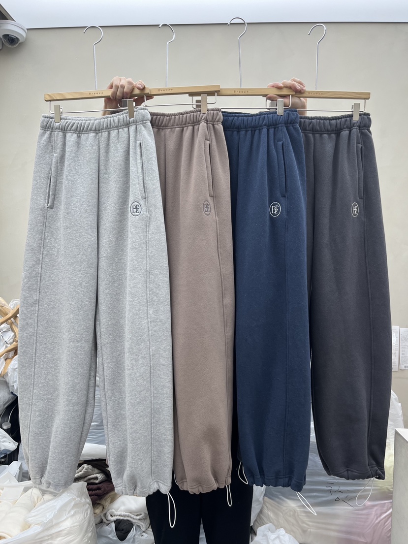 BREEZE韓國代購㊣女士新品真品25秋冬人氣推薦熱賣休閑褲繡花BREEZE休閑褲圖色8左三色