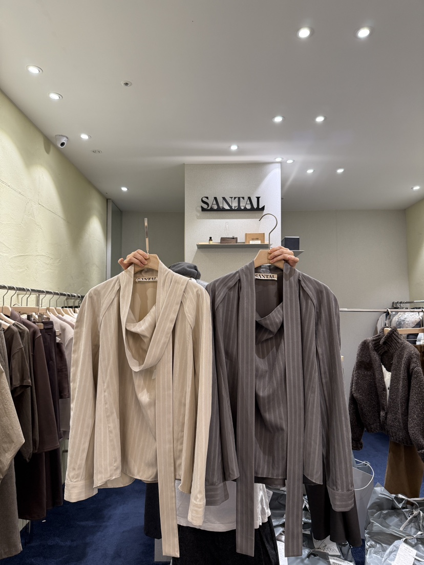 SANTAL東大門㊣直郵女士新品真品時尚人氣25秋冬襯衫蕾絲衫SANTAL襯衫/蕾絲衫