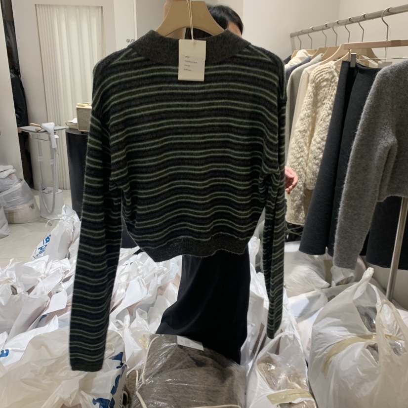 GLOW AND NYMPH韓國代購㊣女士新款真品人氣針織衫單排扣GLOW AND NYMPH針織衫