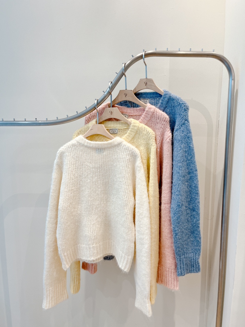 OVE東大門㊣代購女士新款時尚休閑職業熱賣推薦針織衫開襟衫OVE針織衫