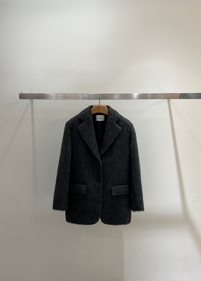 ONESTASTE東大門㊣代購女士新款時尚人氣休閑推薦夾克羊駝毛TASTE/ONESTASTE夾克圖色1