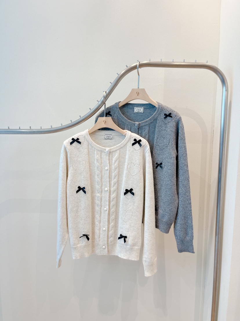 OVE韓國代購㊣女士新品25秋冬熱賣推薦職業時尚人氣針織衫開衫OVE針織衫