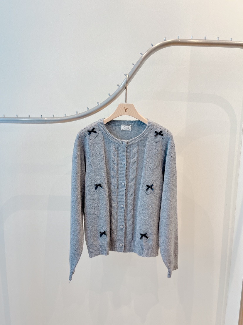 OVE韓國代購㊣女士新品25秋冬熱賣推薦職業時尚人氣針織衫開衫OVE針織衫圖色2