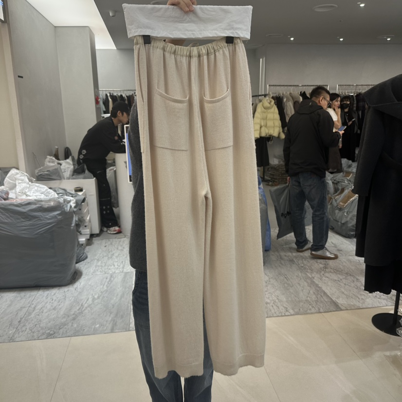 HONG-P韓國代購㊣女士新款真品職業25秋冬休閑褲針織褲紐扣HONG-P休閑褲