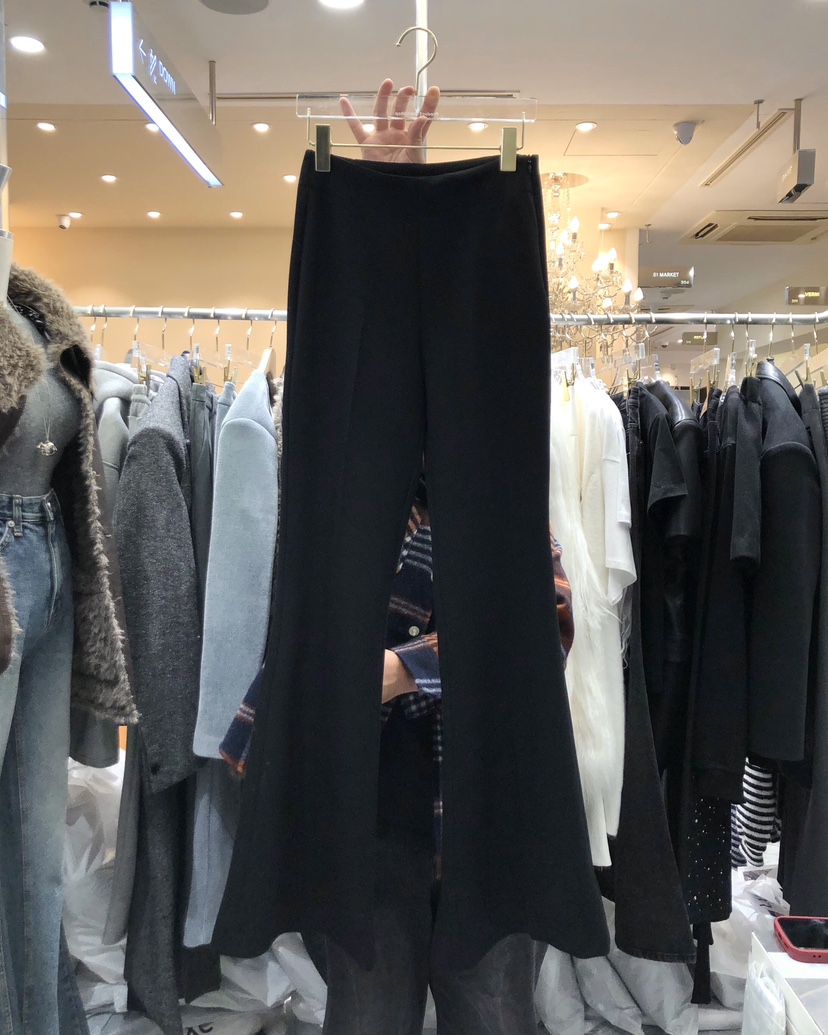 WORK SHOP東大門㊣代購女士新款推薦職業25秋冬真品休閑褲Work_shop休閑褲圖色2黑色