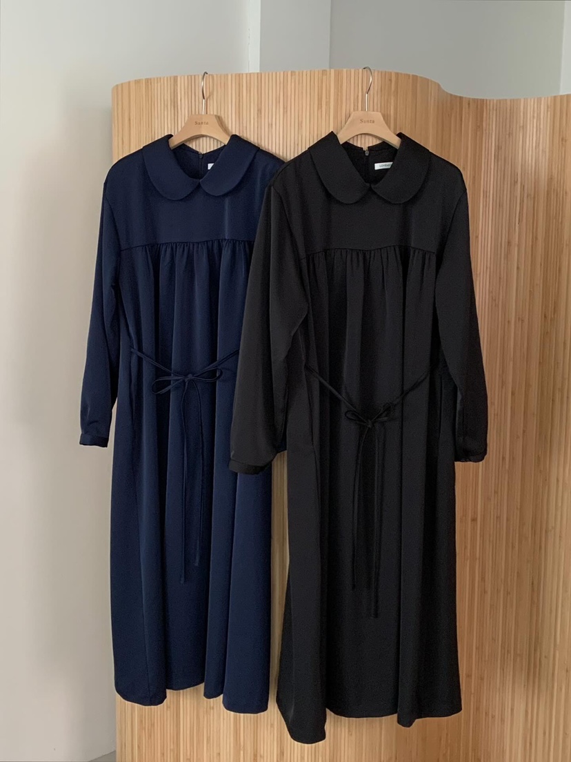 LOVE MY SANTA東大門㊣實拍女士新款真品推薦25秋冬連衣裙褶皺Santa/LOVE MY SANTA連衣裙