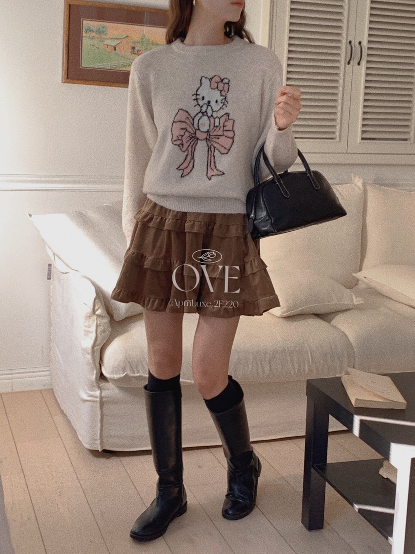 OVE東大門㊣代購女士新款推薦人氣25秋冬真品熱賣休閑針織衫OVE針織衫