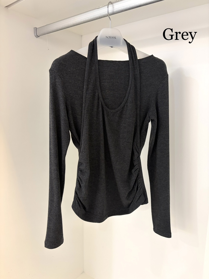 NORMAL東大門㊣直郵女裝新款25秋冬推薦職業時尚真品長袖T恤NORMAL長袖T恤圖色1