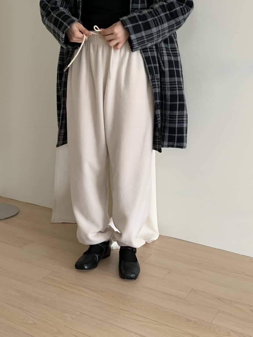 LOVE MY SANTA東大門㊣實拍女士新款熱賣時尚25秋冬休閑褲抓絨Santa/LOVE MY SANTA休閑褲圖色1