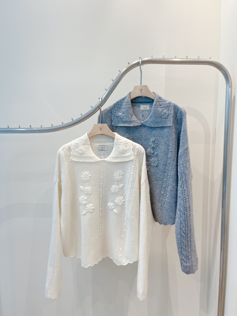 OVE韓國代購㊣女士新品休閑熱賣推薦25秋冬時尚職業人氣針織衫OVE針織衫