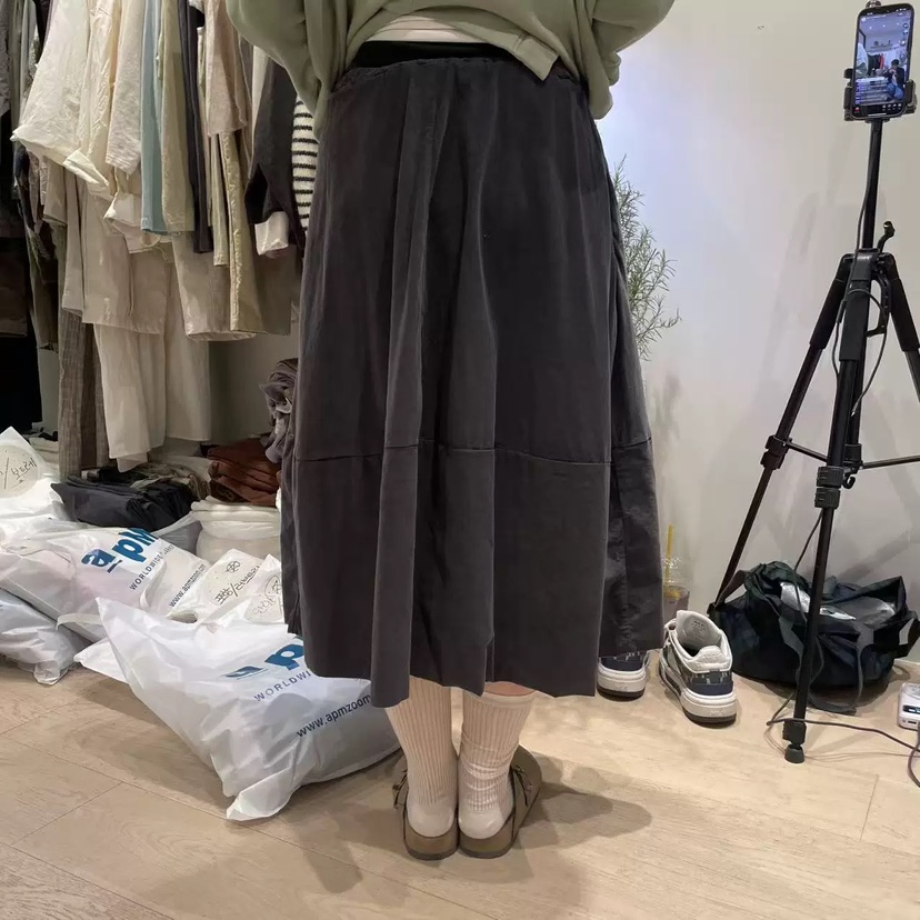 LE JARDINET東大門㊣實拍女裝新品時尚休閑半身裙中短裙褶裥LE JARDINET半身裙/中短裙