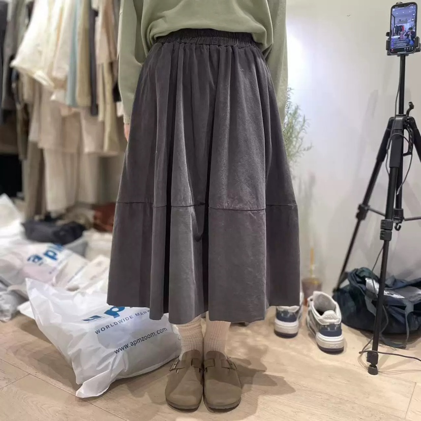 LE JARDINET東大門㊣實拍女裝新品時尚休閑半身裙中短裙褶裥LE JARDINET半身裙/中短裙圖色1