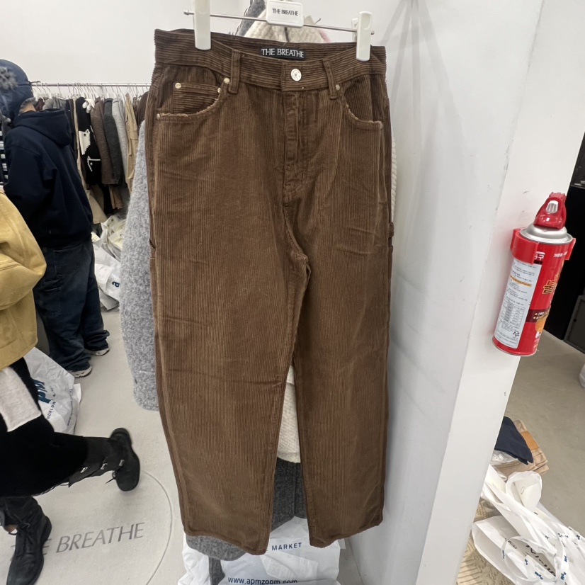 BREATHE東大門㊣代購女士新品時尚25秋冬休閑褲不含腰帶燈芯絨BREATHE休閑褲圖色2