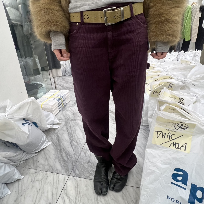 BREATHE東大門㊣代購女士新品時尚25秋冬休閑褲不含腰帶燈芯絨BREATHE休閑褲圖色3