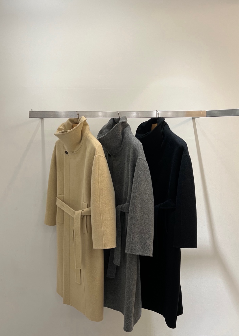 ONESTASTE東大門㊣代購女士新款職業人氣25秋冬中長款大衣高領TASTE/ONESTASTE中長款大衣