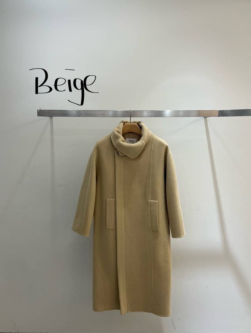 ONESTASTE東大門㊣代購女士新款職業人氣25秋冬中長款大衣高領TASTE/ONESTASTE中長款大衣圖色1