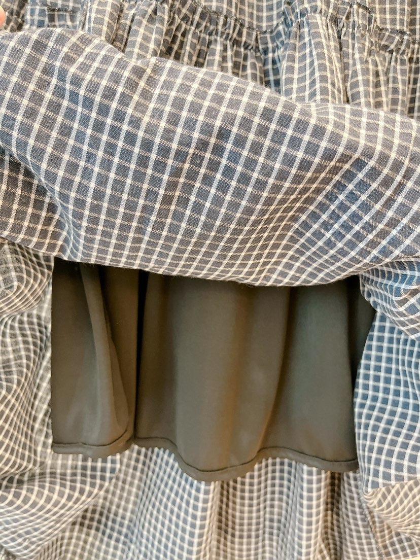 OVE東大門㊣代購女裝新品真品推薦25秋冬職業休閑熱賣長裙格子OVE長裙