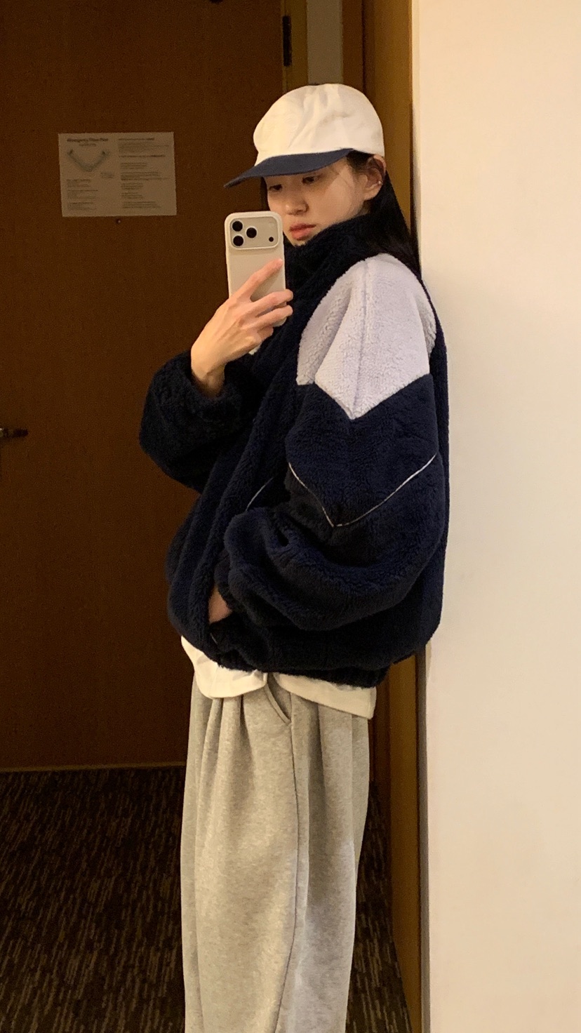 OVER RICH東大門㊣直郵女裝新款休閑熱賣時尚夾克抓絨拉鏈OVER RICH夾克