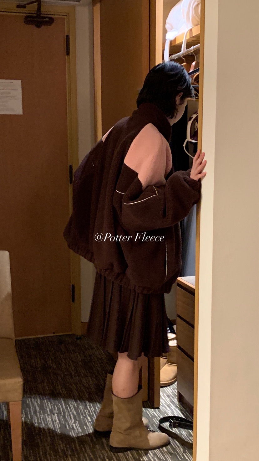 OVER RICH東大門㊣直郵女裝新款休閑熱賣時尚夾克抓絨拉鏈OVER RICH夾克